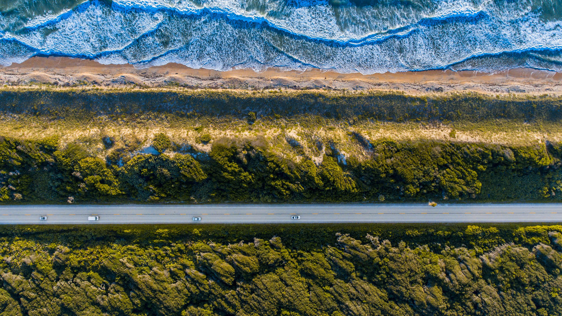 Bird's eye view of highway
