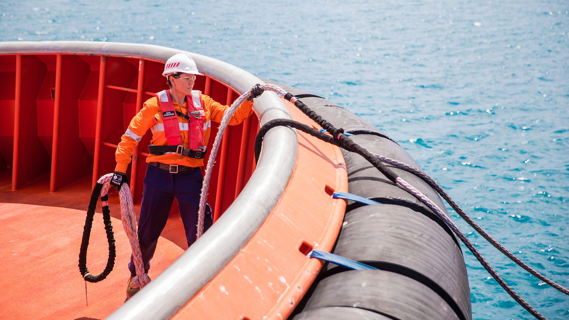 Working at sea