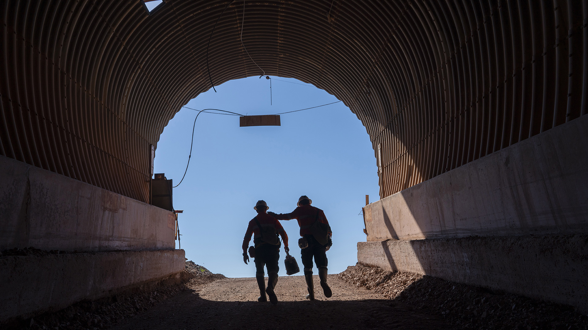 Argyle underground mining manager and operator at the underground portal for the last time