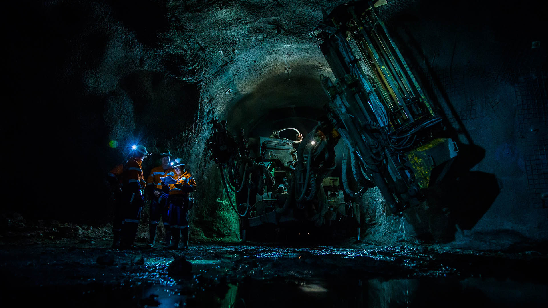 Oyu Tolgoi employees underground