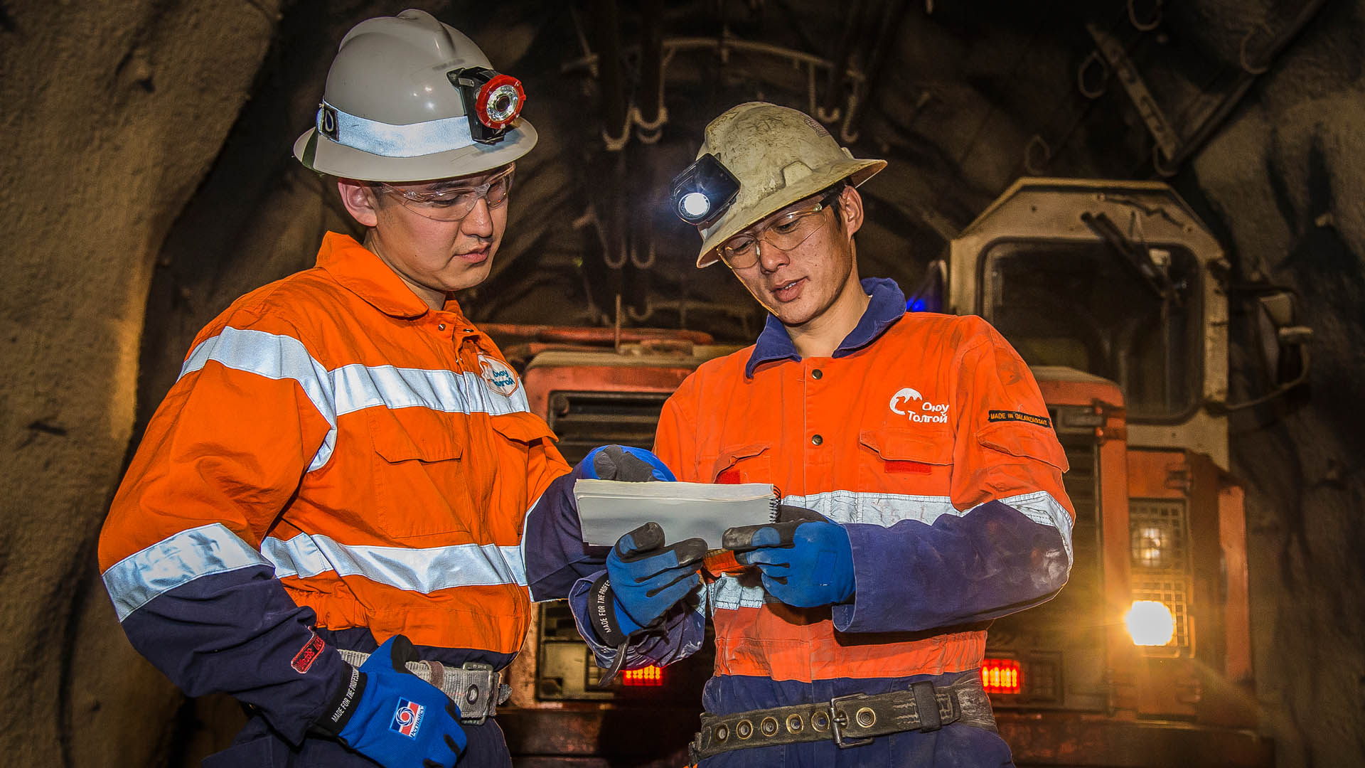 Oyu Tolgoi employees underground