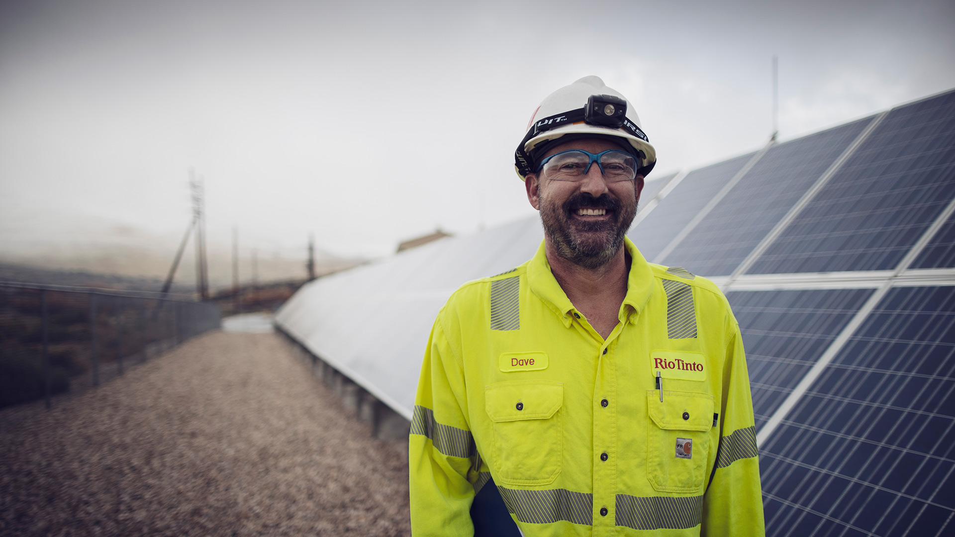 Dave and solar panels, Kennecott operations