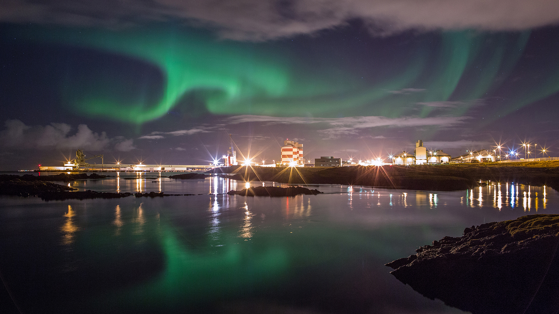 Aurora borealis over ISAL