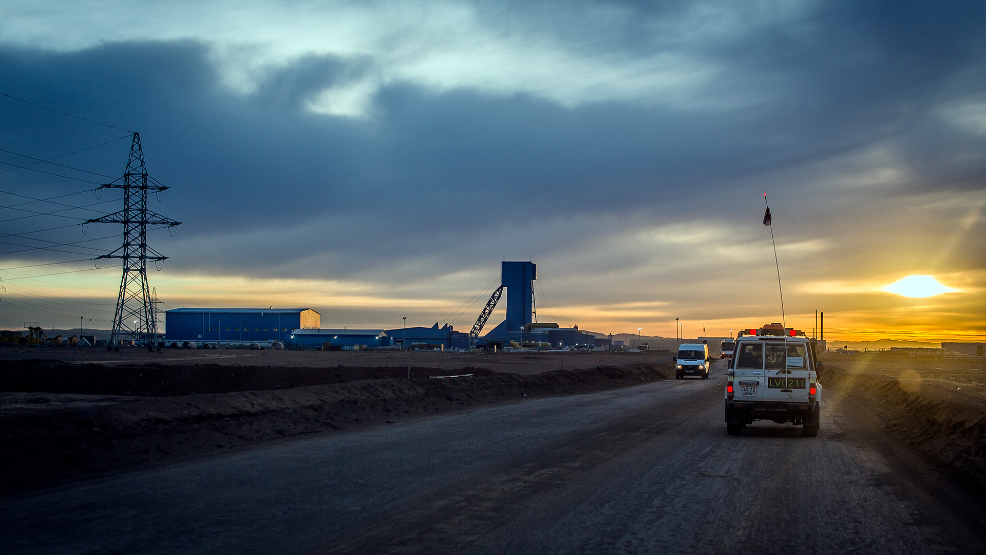 Oyu Tolgoi at sunset