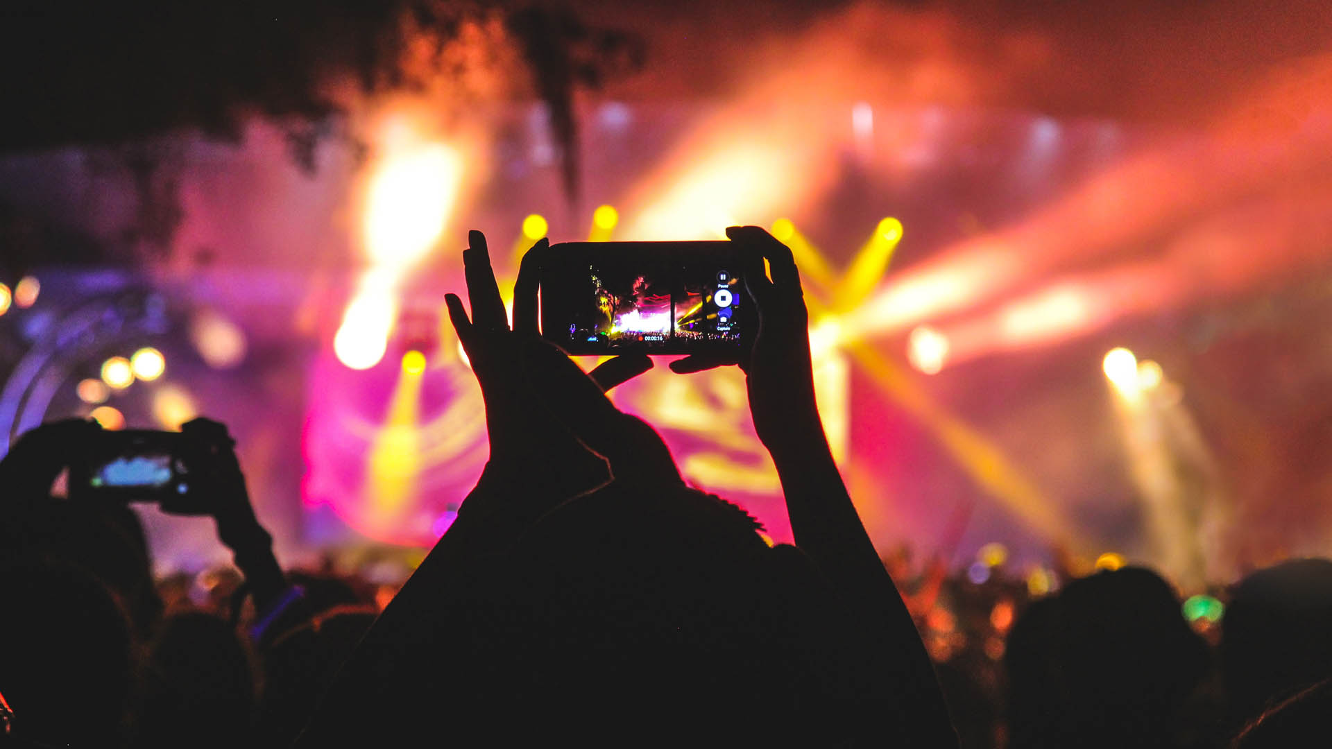Phone at a concert