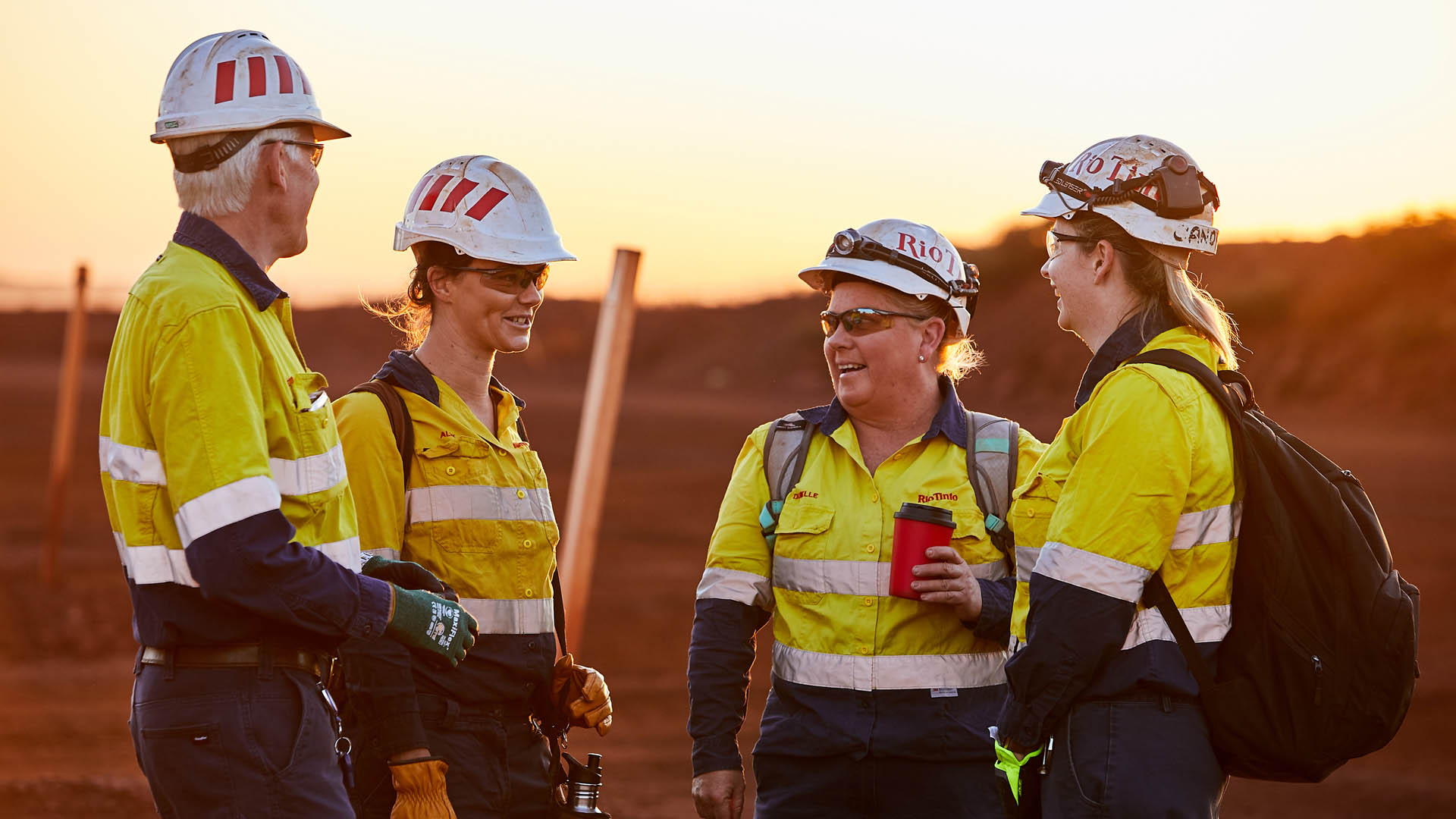 Employees sharing a laugh