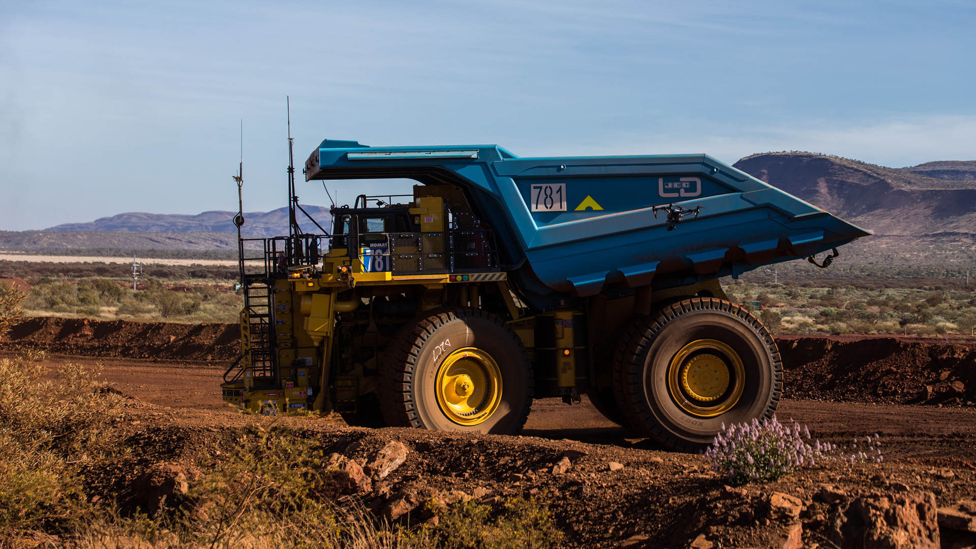 Haul truck on site