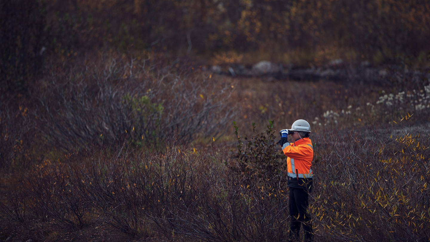 Environment team member at IOC tailings in Labrador City, NL Canada