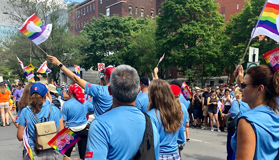 Employees at Montreal Pride, 2018