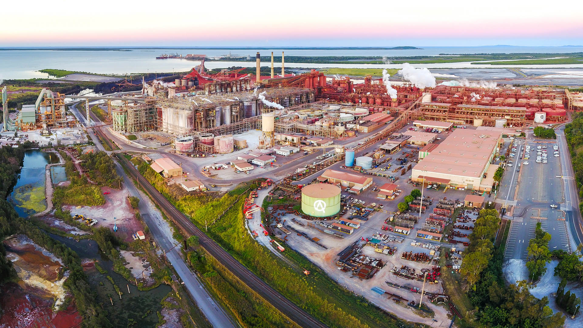 Queensland Alumina Limited from the air
